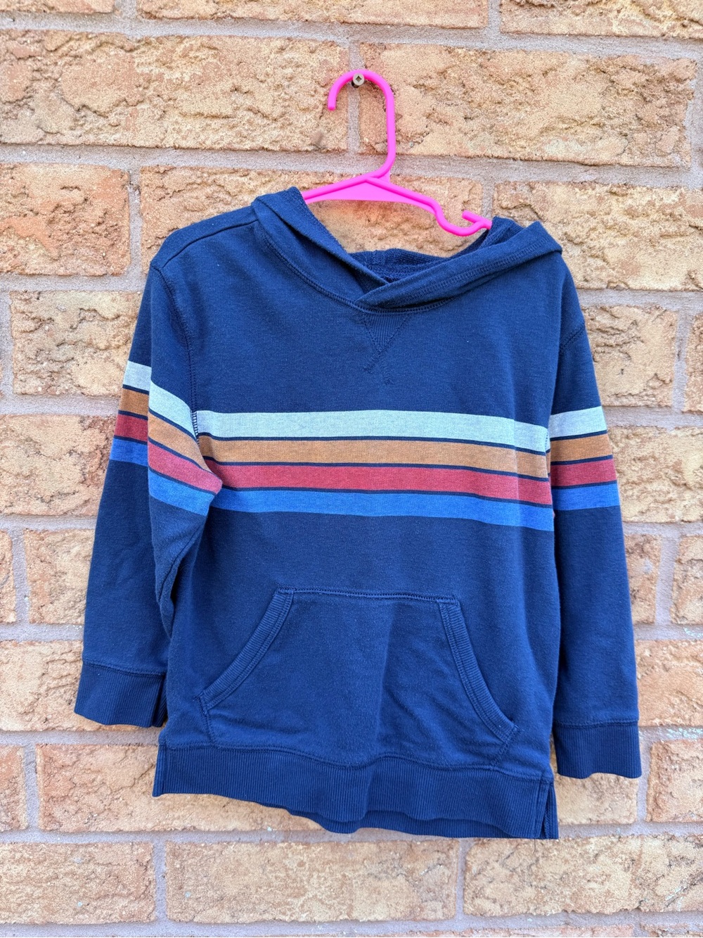 10/$25 • Old Navy Navy Hooded Sweatshirt with Stripes